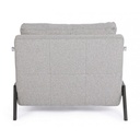 Divano letto salvaspazio un posto in tessuto Beige HAYDEN 95x96x h79 cm - Samnite