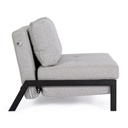 Divano letto salvaspazio un posto in tessuto Beige HAYDEN 95x96x h79 cm - Samnite