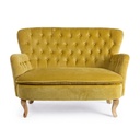 Divano vintage 2 posti Orlins Senape 114x69x79h cm - Samnite