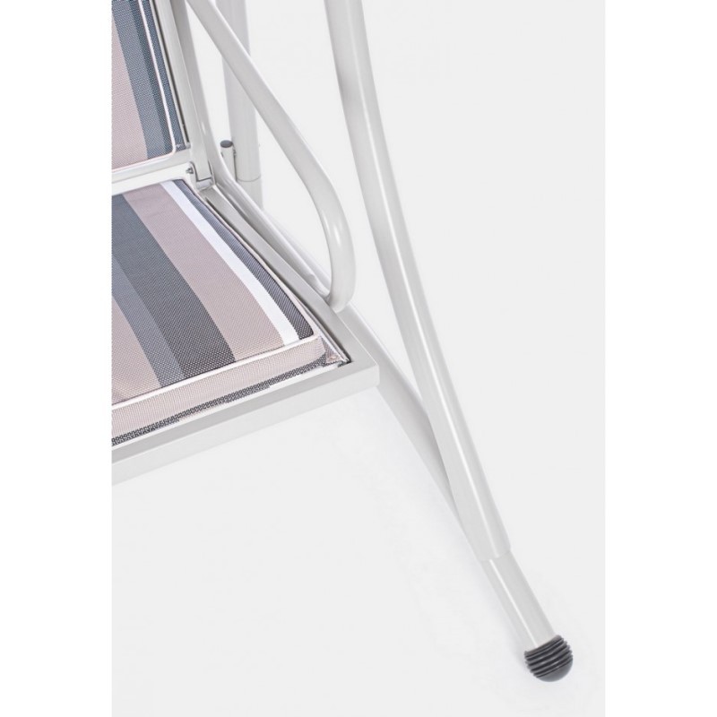 Dondolo in acciaio due posti Avorio GRELY 145x120x h185 cm - Samnite