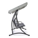 Dondolo in acciaio tre posti Antracite GRELY 190x120x h185 cm - Samnite