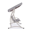 Dondolo in acciaio tre posti Avorio GRELY 190x120x h185 cm - Samnite