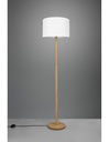 Elegante Piantana Korba Base Legno Paralume Bianco Trio Lighting - Samnite