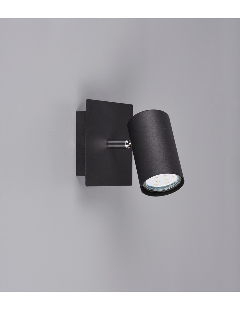 Faretto Cilindro Spot GU10 Orientabile Marley Nero Trio Lighting - Samnite