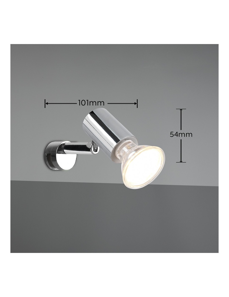 Faretto Da Bagno Spot Orientabile Cromo Lorenzo Trio Lighting - Samnite