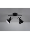 Faretto Gina Nero Opaco 2 Spot L36 cm Trio Lighting - Samnite