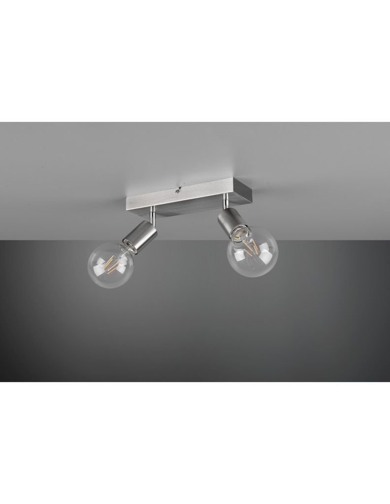 Faretto Spot 2xE27 Vannes Nichel L26 cm Trio Lighting - Samnite