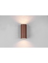 Applique Parete Cilindro Doppia Emissione GU10 Roya Ruggine IP44 Trio Lighting