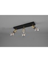 Faretto Spot 3xE27 Vannes Nero-Ottone L44 cm Trio Lighting - Samnite