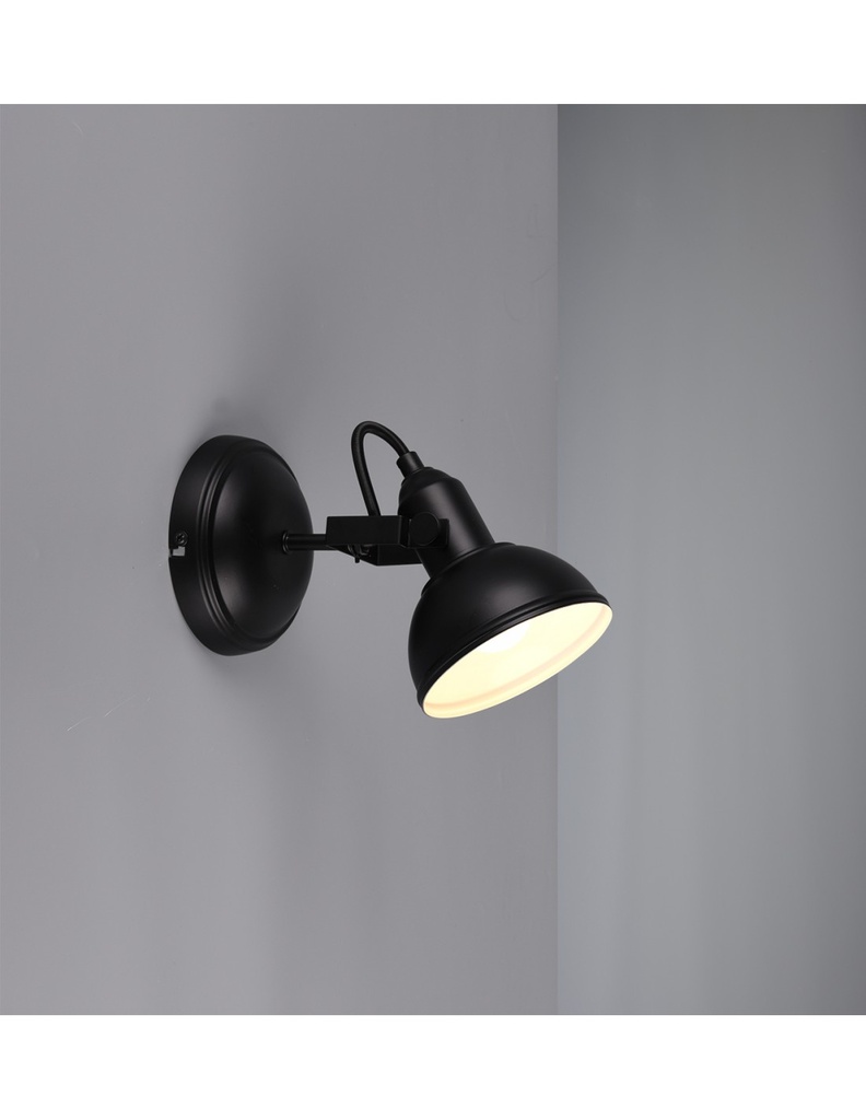 Faretto Spot Gina Nero Opaco Ø13 cm Trio Lighting - Samnite