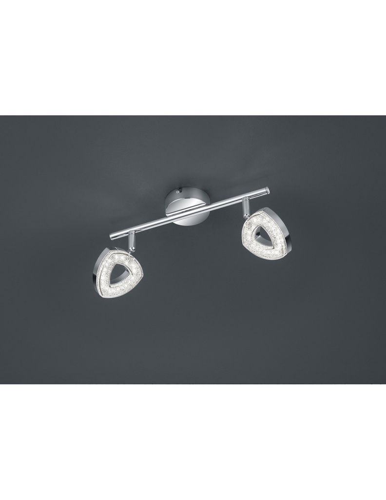 Faretto Tours 2 Spot Led Cromo L30 cm Trio Lighting - Samnite