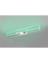 Ganado plafoniera led rettangolare acciaio retro-illuminata rgb con telecomando multifunzione l. 110cm Moderno LED - Samnite