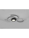 Lampada Circolare Soffitto Parete Moderna Led Dimmer Jive Nero Trio Lighting - Samnite
