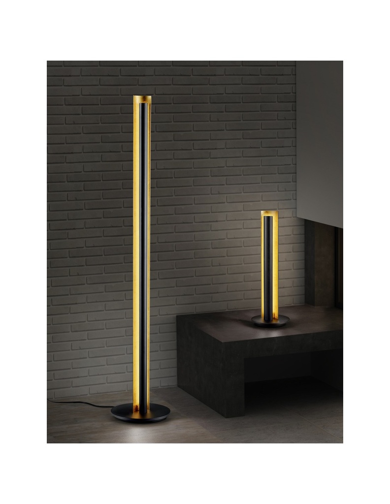 Lampada Da Tavolo Moderna Led Texel H47 cm Nero E Oro Trio Lighting - Samnite