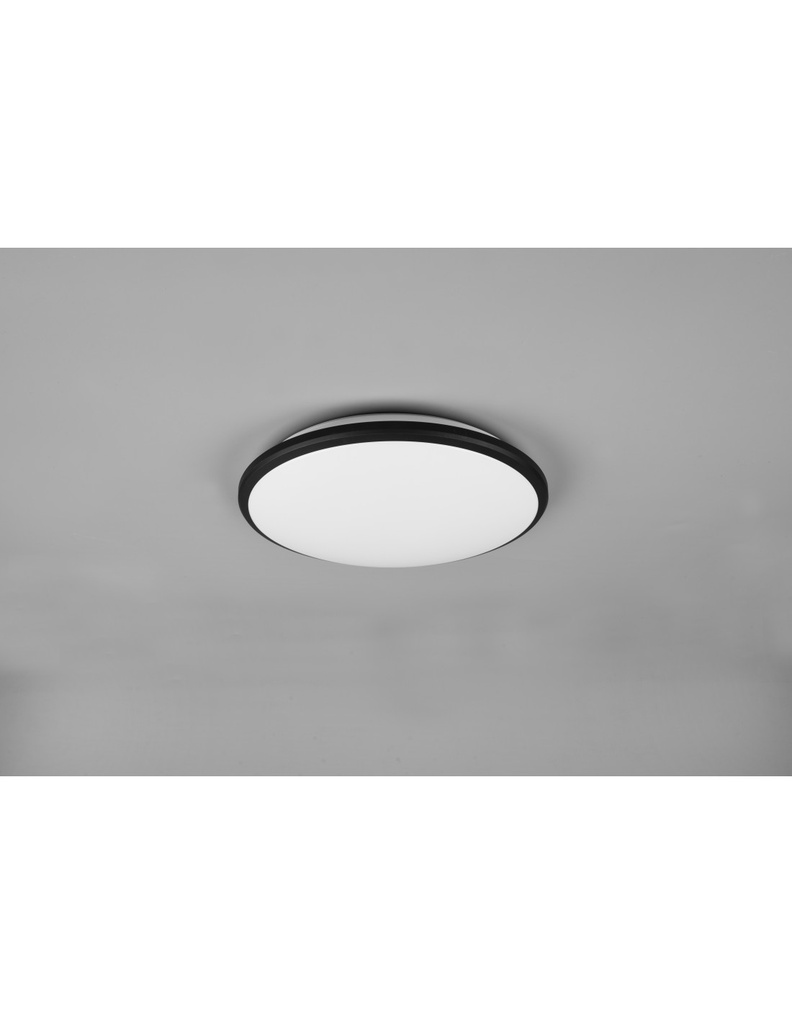 Lampada Rotonda Soffitto Parete Moderna Led Dimmer Limbus Nero Trio Lighting - Samnite