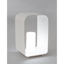 Lampada a led con piantana RIDLEY Bianco 25x28x h45 cm - Samnite