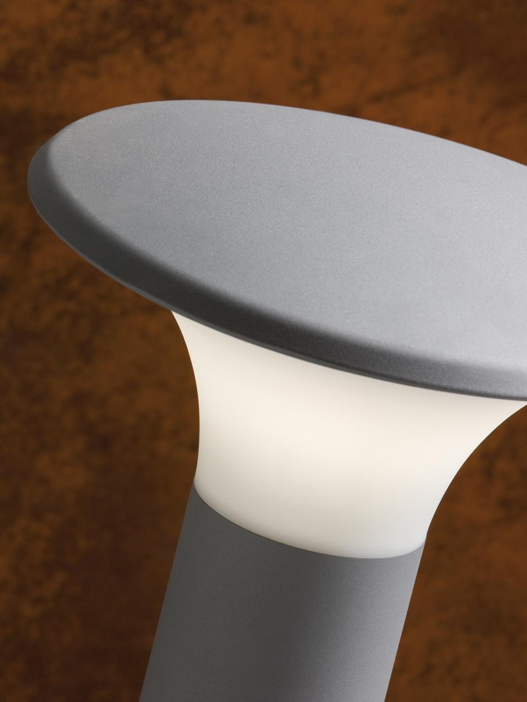 Lampada da esterno in alluminio pressofuso con diffusore opalino - Altezza max 160mm - IP44 alluminio - Samnite
