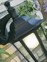 Lampada da esterno in alluminio pressofuso con diffusori in vetro trasparente - Altezza max 155mm - Potenza massima 60W nero - Samnite