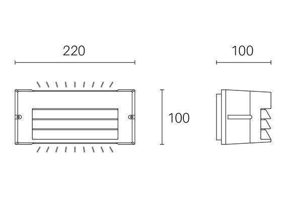 Applique 10W Led 4000K  linea kobe  alluminio - Samnite