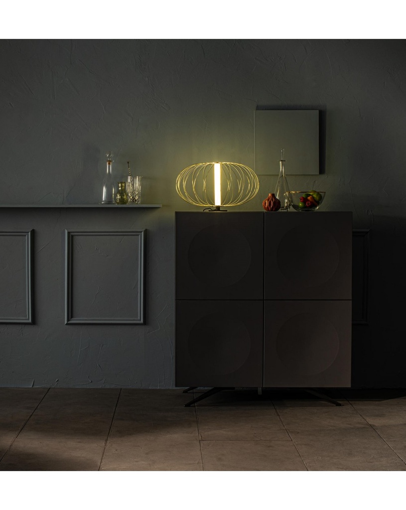 Lampada da tavolo LED in metallo oro Mizar STS - Samnite