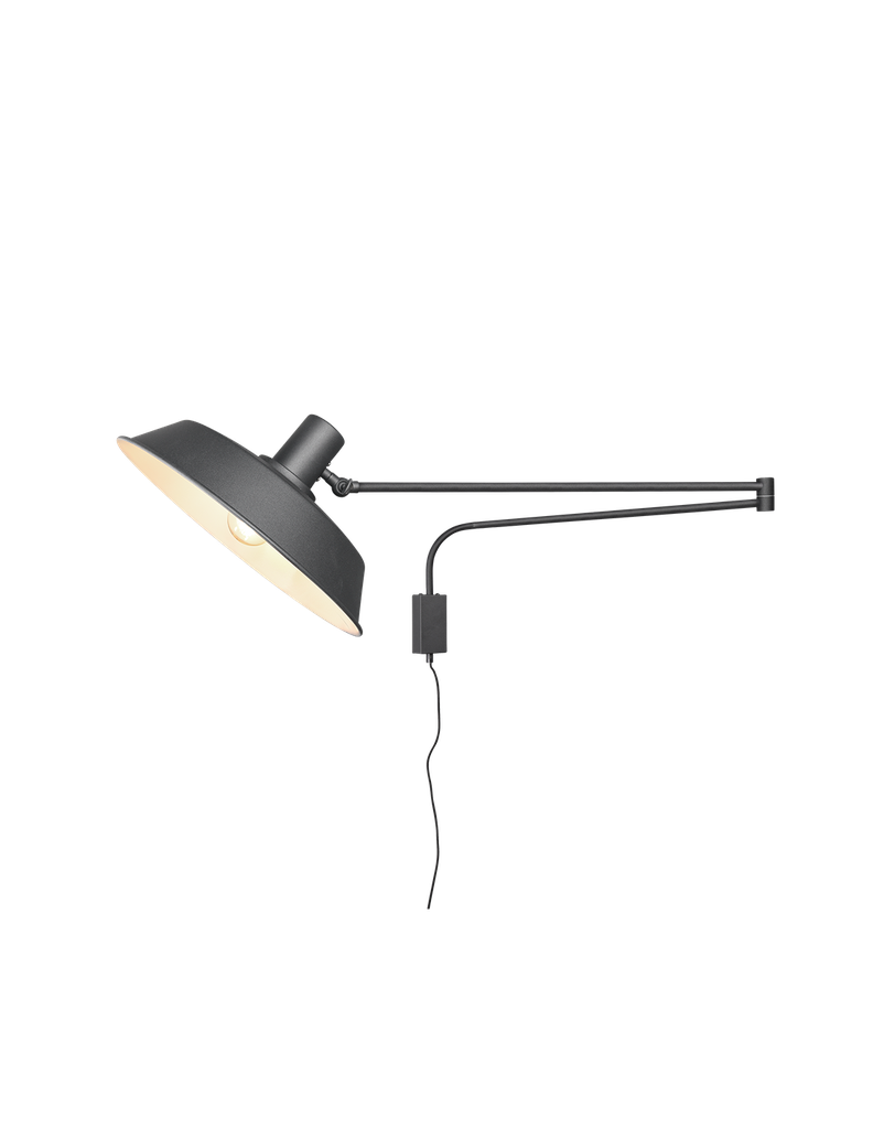 Applique 1xE27 Bolder Nero Orientabile L35 cm Trio Lighting - Samnite