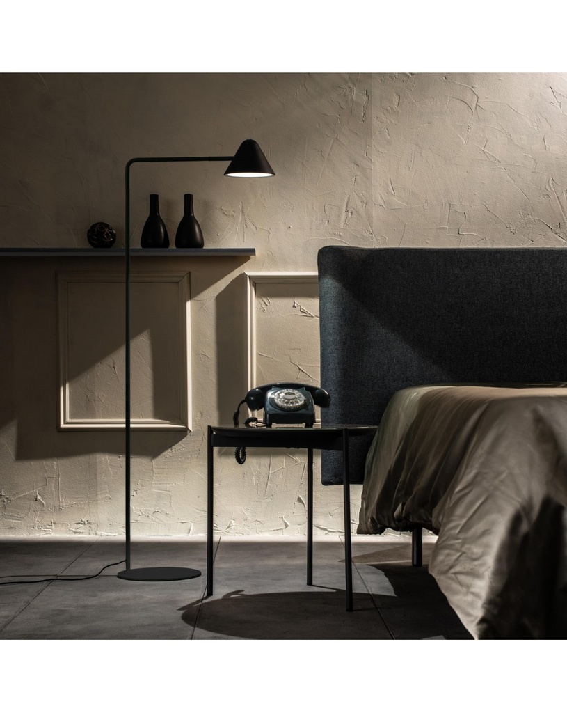 Lampada da terra LED Antares in metallo nero STS - Samnite