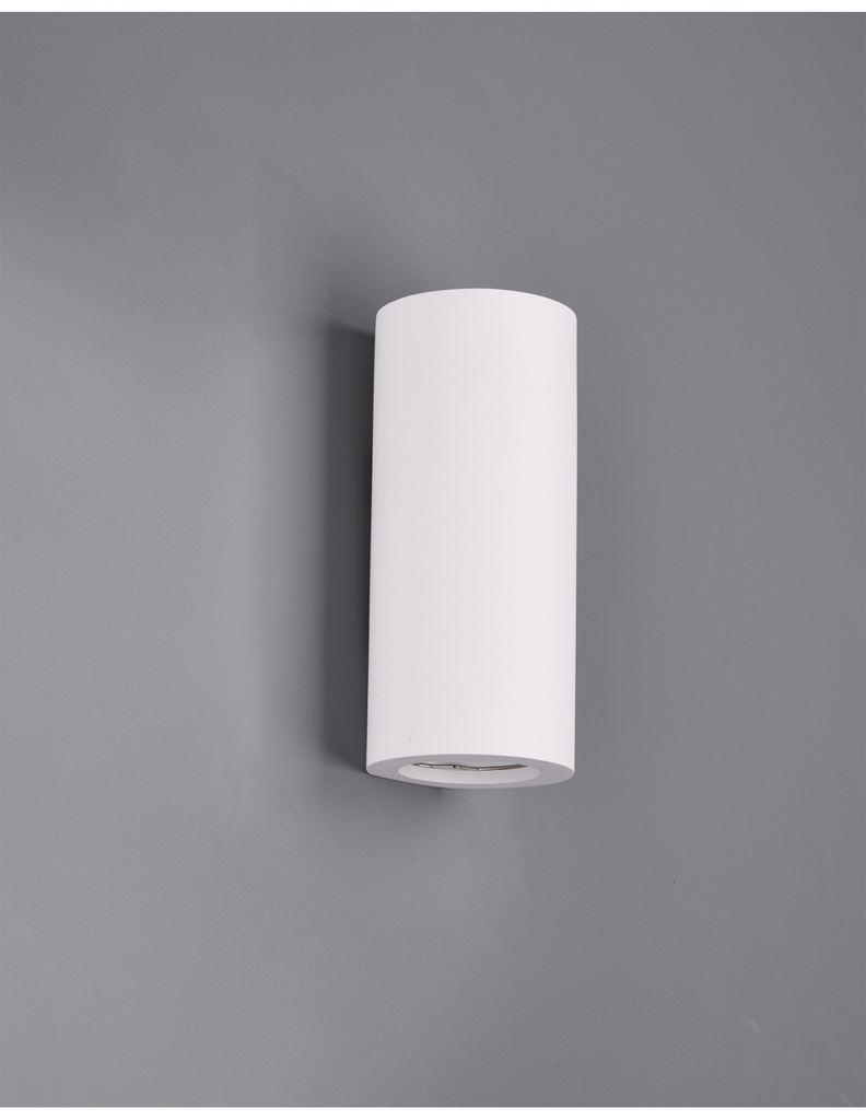 Applique 2xGU10 Cilindro Gesso Biemissione Zazou Bianco Trio Lighting - Samnite