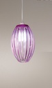 Lampada in Metallo Violetto 18x18x28 cm - Samnite