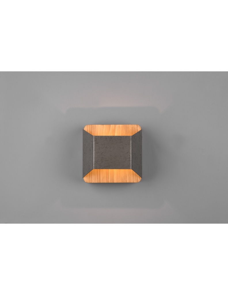 Applique Biemissione Led 4,3w 3000k Arino Legno Nichel Trio Lighting - Samnite