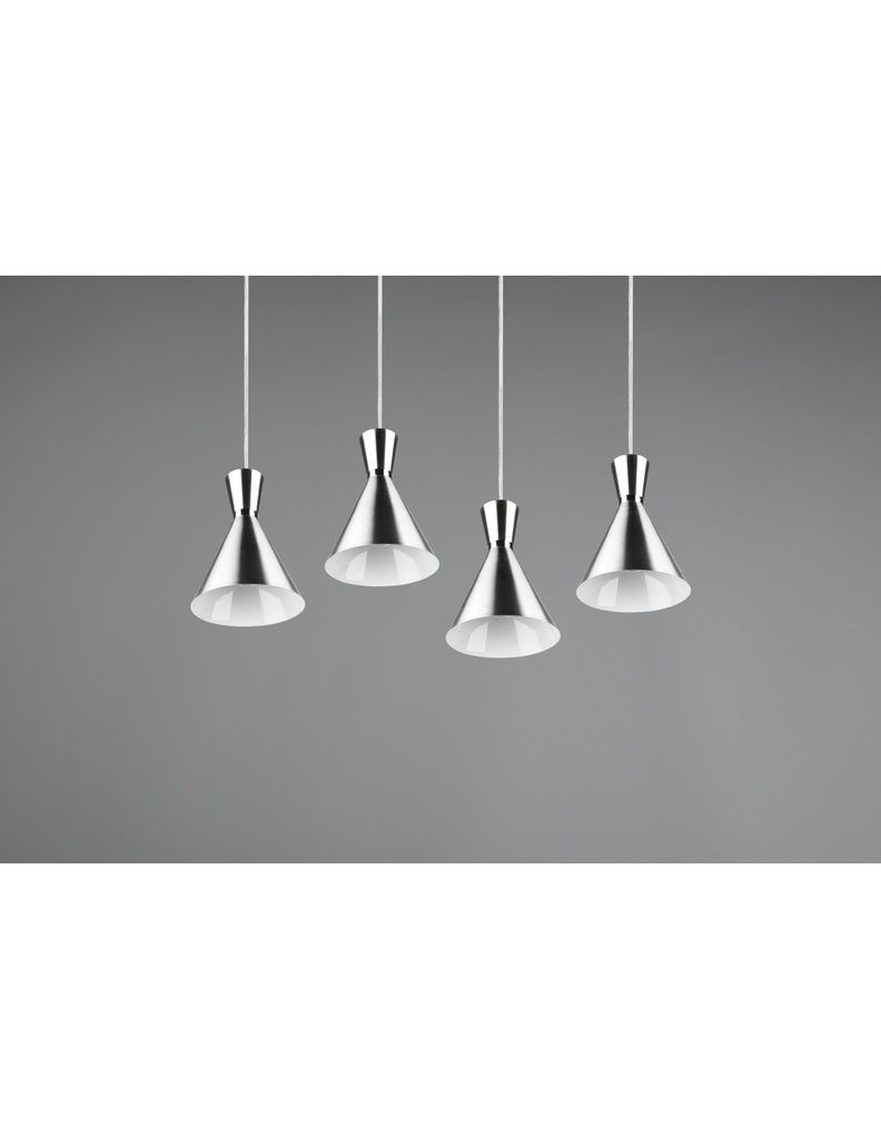 Lampadario Lineare Enzo 4xE27 Nichel Opaco Trio Lighting - Samnite