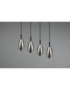 Lampadario Lineare Isola Farin 4 Luci Nichel Trio Lighting - Samnite