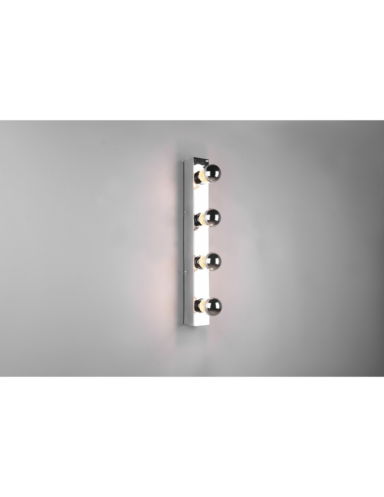 Applique Da Specchio 4 Luci Cromo IP44 Con Interruttore Theatro Trio Lighting - Samnite