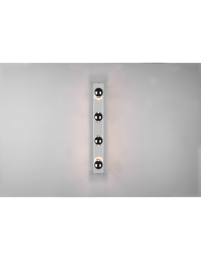 Applique Da Specchio 4 Luci Cromo IP44 Con Interruttore Theatro Trio Lighting - Samnite