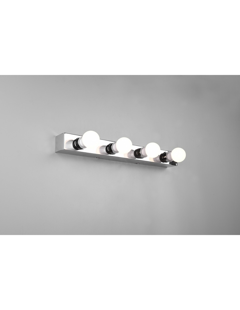 Applique Da Specchio 4 Luci Cromo IP44 Con Interruttore Theatro Trio Lighting - Samnite