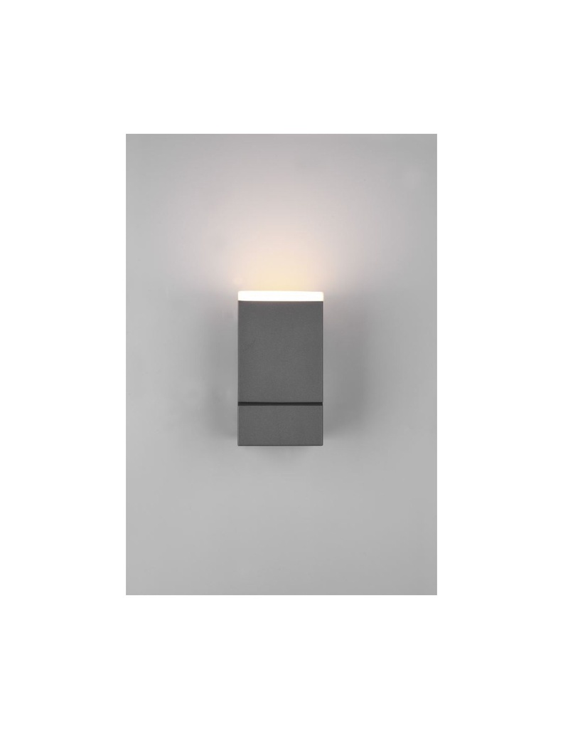 Applique Esterno Led Orientabile Avon Alluminio Antracite IP54 Trio Lighting - Samnite