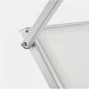 Lettino Cross con ruote in alluminio bianco - Samnite