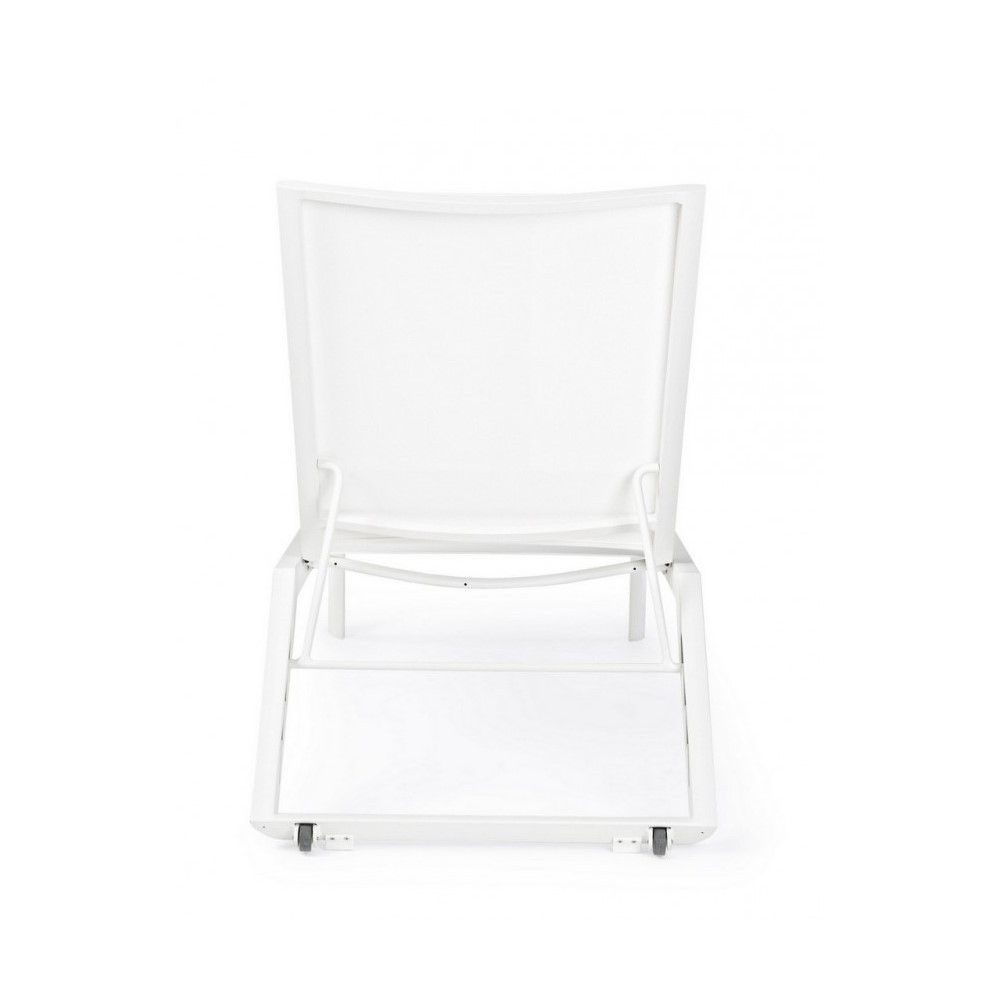 Lettino in alluminio Cruise con ruote bianco - Samnite