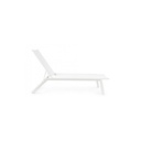 Lettino in alluminio Cruise con ruote bianco - Samnite