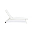 Lettino in alluminio con ruote Cleopas bianco-bianco - Samnite