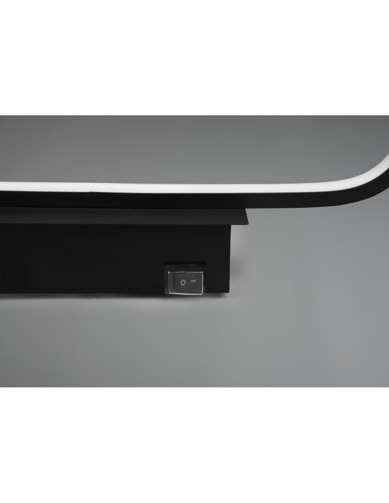 Applique Led Da Bagno Moderno Gianni Nero IP44 Trio Lighting - Samnite