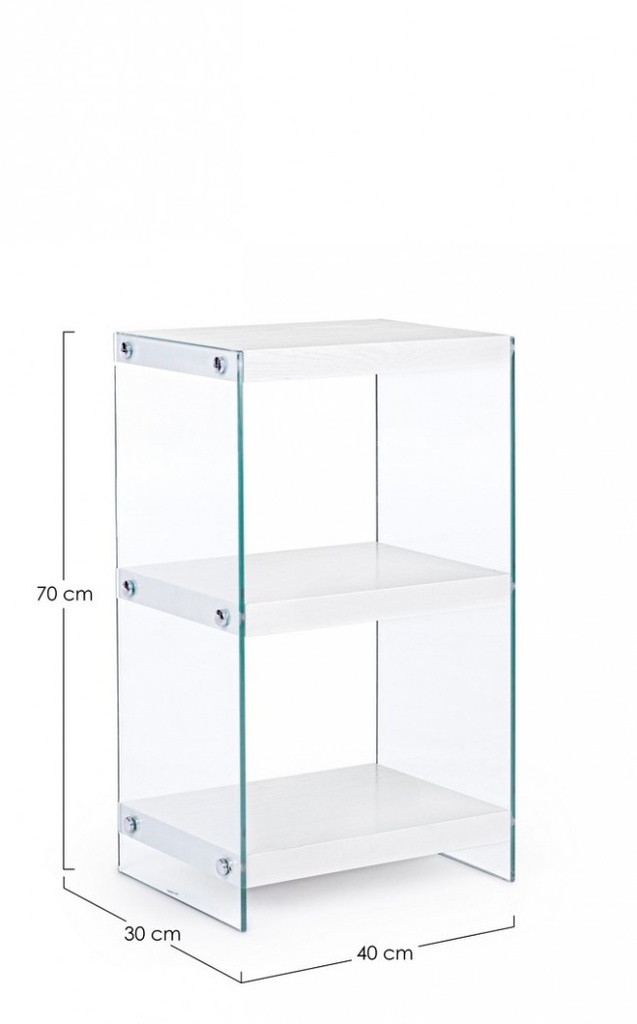 Libreria 3P Line Wood Bianco   - Samnite