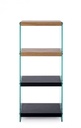 Libreria 4P Line Wood Nero   - Samnite