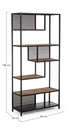 Libreria 6 piani in metallo stile industriale cm 84x35x188h - Samnite