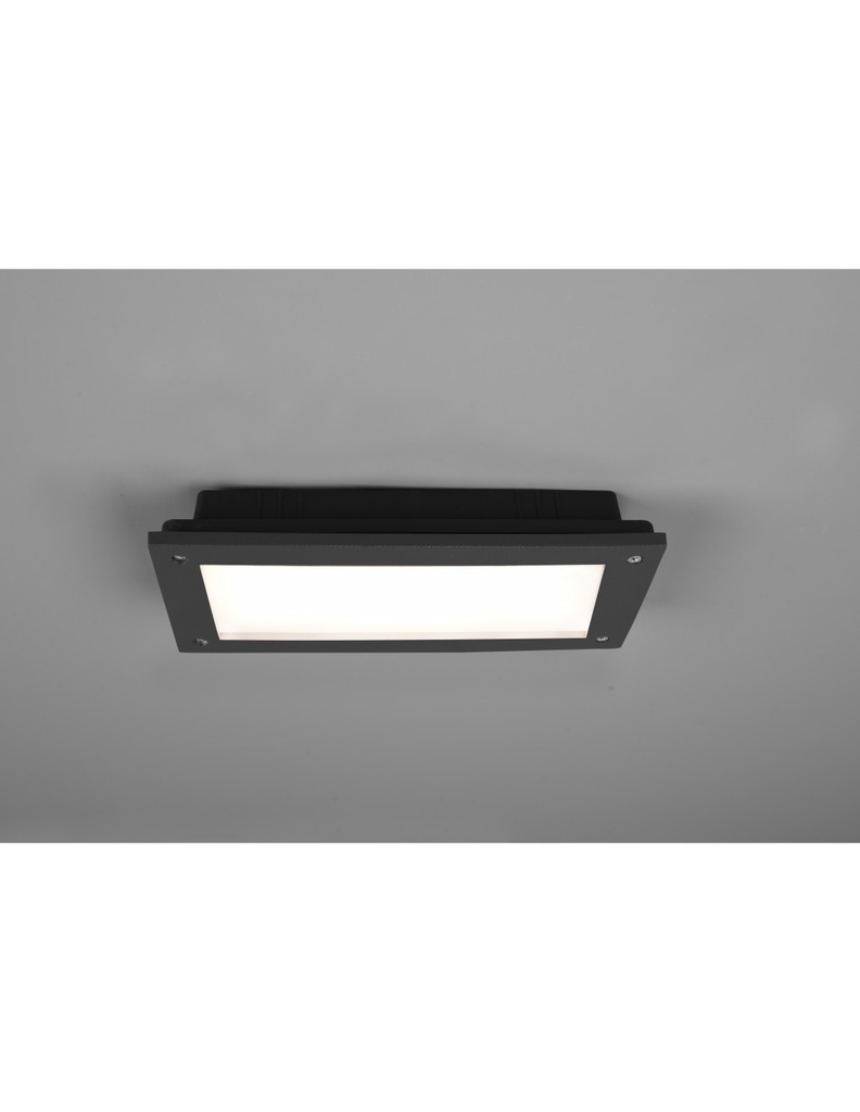 Applique Led Segnapasso Per Esterno Kelly Alluminio Antracite IP44 Trio Lighting - Samnite