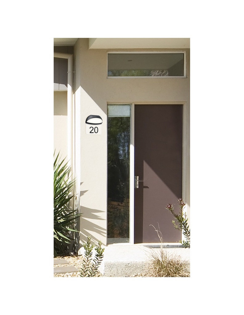 Applique Muga Esterno IP54 Antracite Coppa Numeri Civici Trio Lighting - Samnite