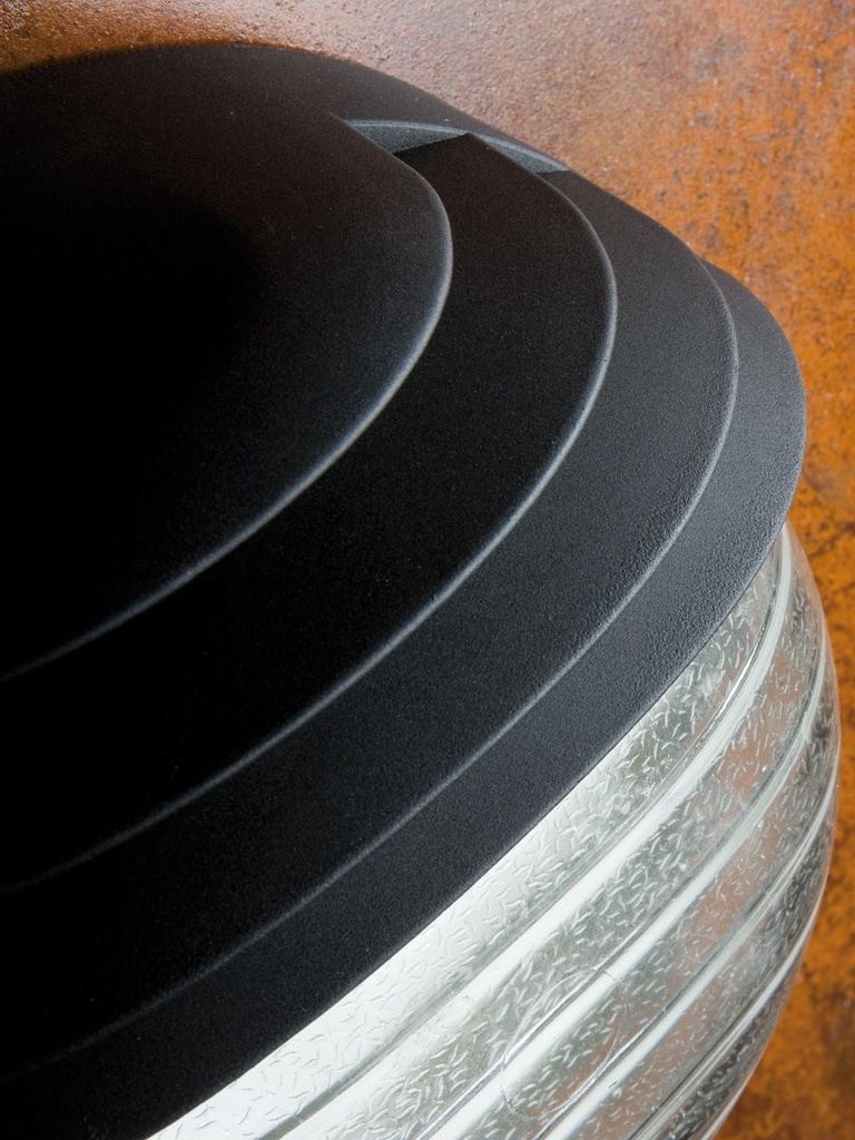 Applique Picc. E27  linea palpebra tonda  nero - Samnite