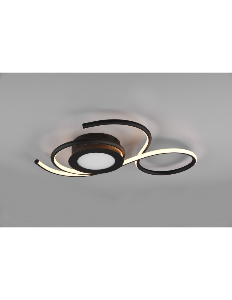 Applique Plafoniera Nera Design Moderno Led Dimmer Jive Trio Lighting - Samnite