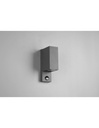 Applique Squadrata Esterno Doppia Emissione Sensore Movimento Roya Antracite IP44 Trio Lighting - Samnite