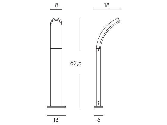 Applique in alluminio pressofuso con diffusore in resina opalina - 15W, 2300 lumen, 1050 lumen, 4000°K grafite - Samnite