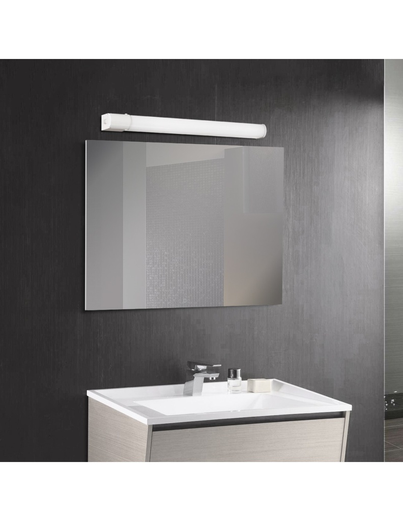Applique Rettangolare Bianca Specchio Bagno Led Garona IP44 ACB